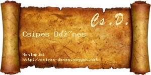Csipes Dénes névjegykártya